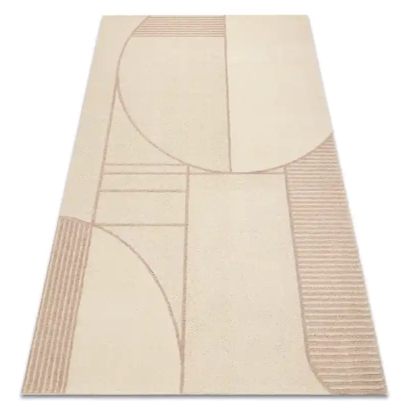 Tappeto FLUX 461.14.AE200 lana OSTA - Geometrico, strutturale, loft beige / rosa Pagamento Sicuro