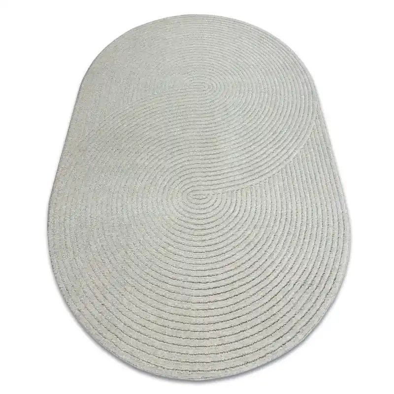 Reso Gratuito Tappeto FLUX ovale 461.67.AE503 lana OSTA - Geometrico, strutturale, loft blu / grigio