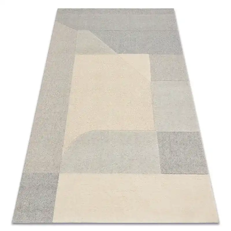 Tappeto FLUX 461.12.AE120 lana OSTA - Geometrico, strutturale, loft crema / grigio Acquista Ora
