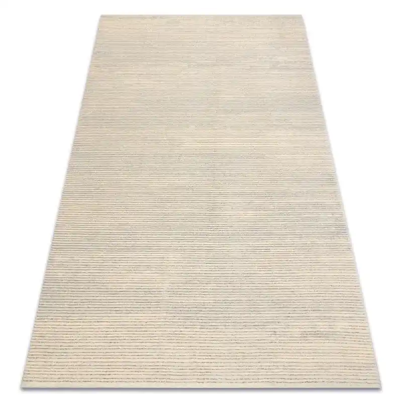 Tappeto in lana FLUX 461.93.AE120 OSTA - Righe, strutturato, stile loft crema / grigio Saldi