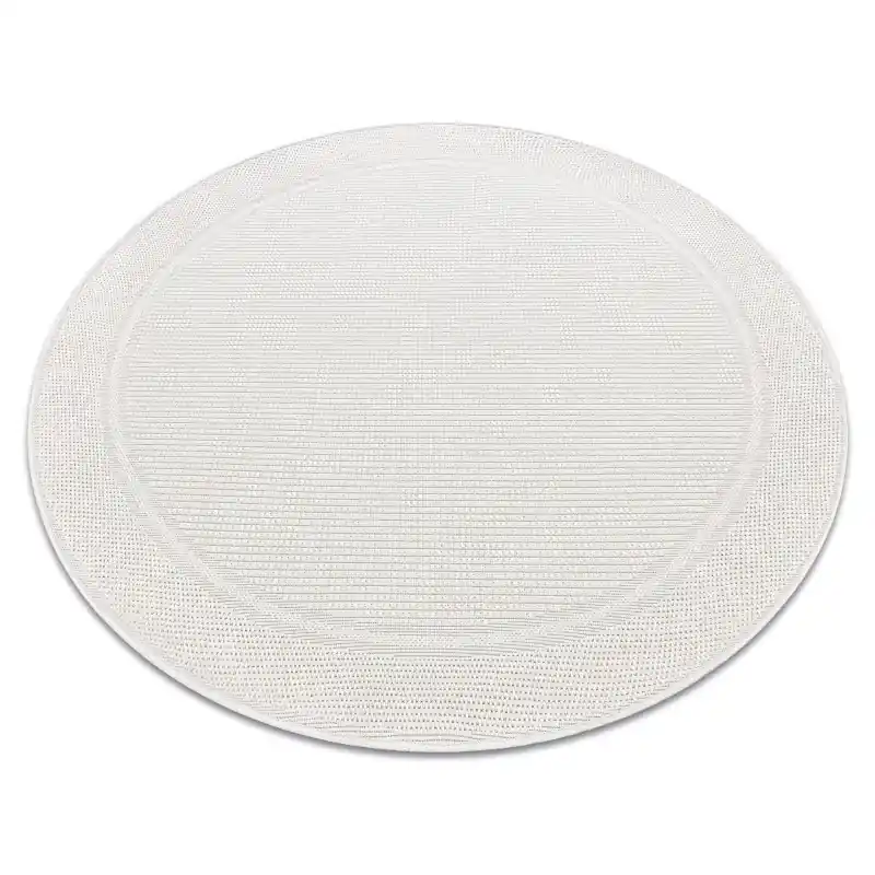 Promo Stagionale Tappeto TIMO 5979 cerchio SISAL all‘aperto telaio bianco - PRODOTTO DI SECONDO GRADO