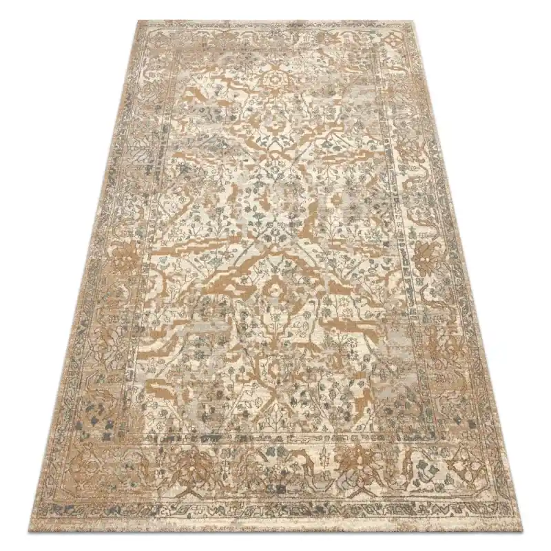 Tappeto SOHO 477.04.LA113 lana OSTA - Ornamento, cornice beige naturale / marrone Compra Oggi Stesso