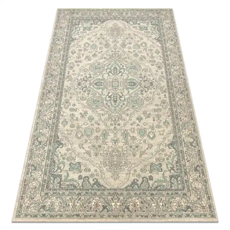 Compra Adesso Tappeto SOHO 477.01.LA119 lana OSTA - Ornamento, rosetta beige naturale / verde