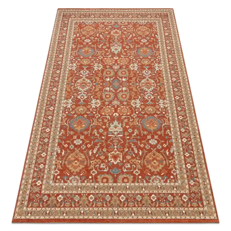 Tappeto SOHO 477.26.LA300 lana OSTA - Ornamento, cornice naturale terracotta / beige Prezzo Basso
