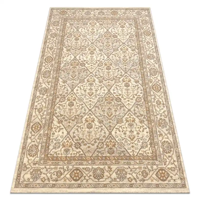 Tappeto SOHO 477.27.LA100 lana OSTA - Rombi, cornice geometrica naturale beige Direttamente Dal Produttore