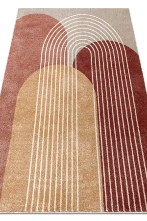A Buon Prezzo Tappeto FUSION beige / terracotta - Geometrico, moderno, astratto
