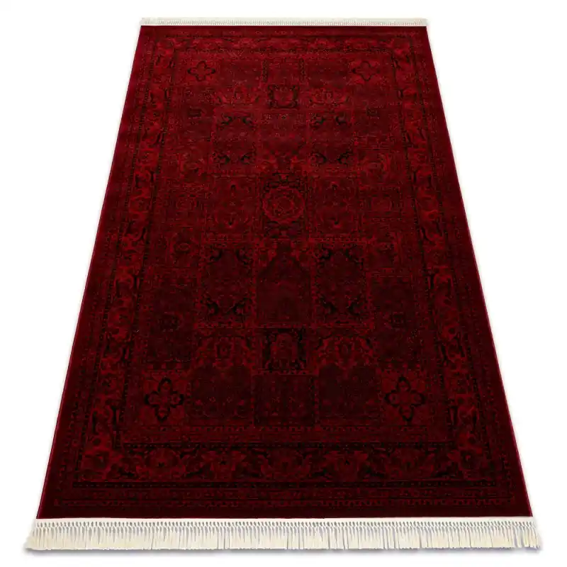 Tappeto ORIENT bordeaux / nero Cornice, orientale, con frange Spedizione Espresso