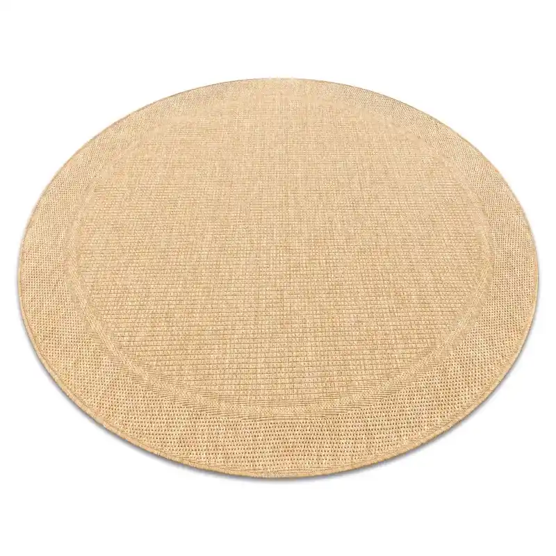 Prezzo Scontato Tappeto TIMO 5979 cerchio SISAL all‘aperto beige scuro - PRODOTTO DI SECONDO GRADO