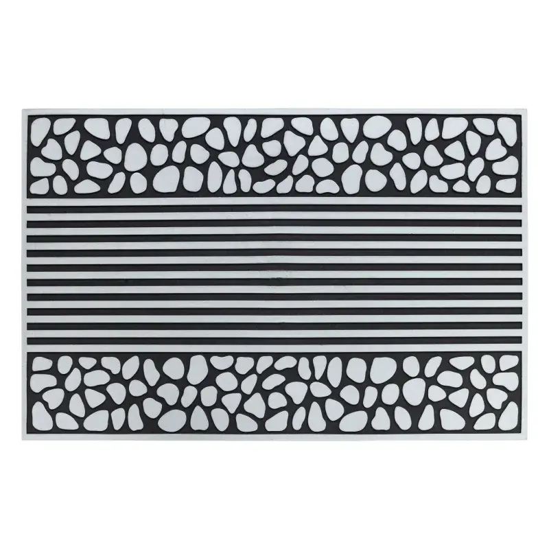 Zerbino BH 701 Pietre, antiscivolo, esterno, interno, su gomma - argento Scelto Dai Clienti
