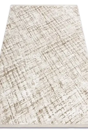 Acquista Ora Tappeto moderno DUKE beige / crema - Traliccio strutturata, molto morbida, frange