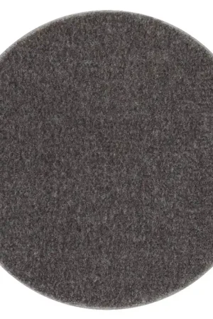 Acquista Ora Tappeto da bagno SANTA rotondo tinta unita, antiscivolo, morbido - grigio