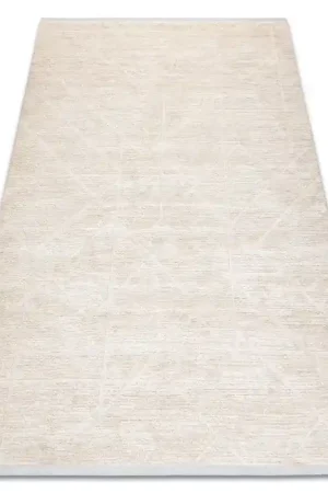 Acquista Ora Tappeto moderno DUKE 51533 panna - Geometrico strutturata, molto morbida, frange