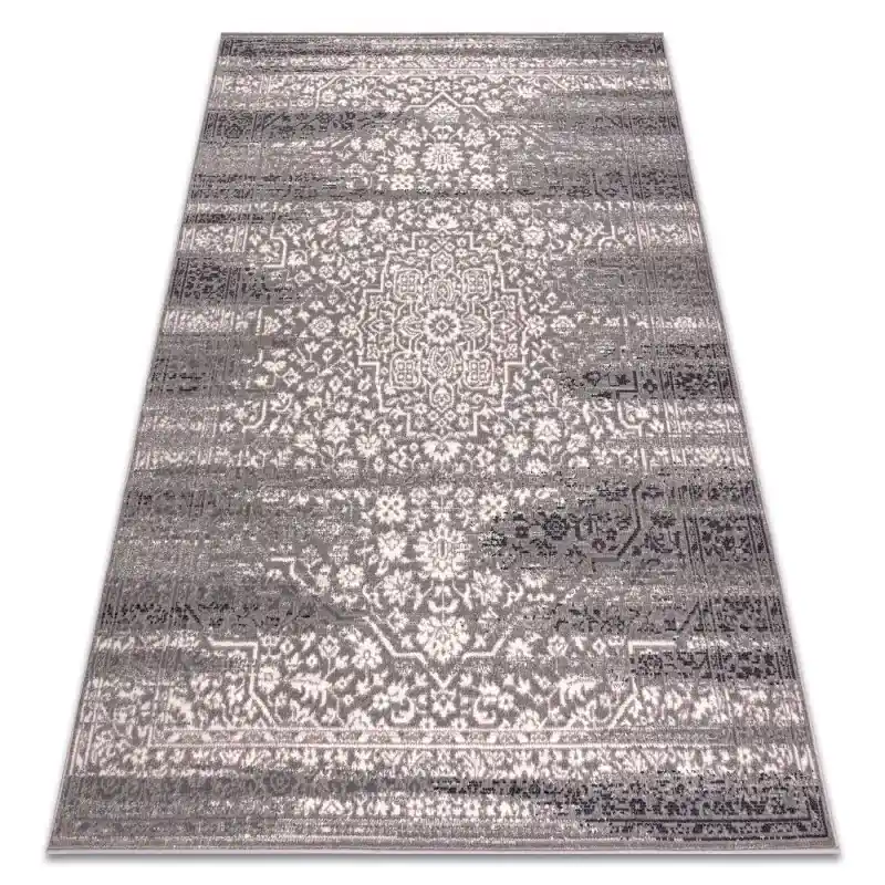 Tappeto Lana ANGEL / Rosone vintage grigio / beige Occasione