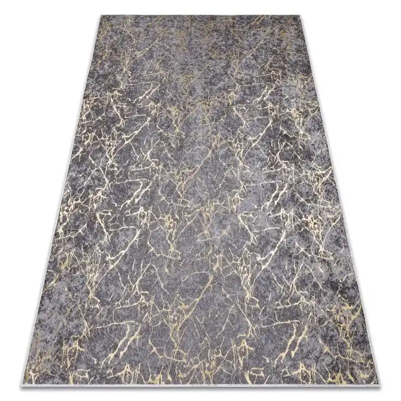 Tappeto lavabile MIRO . Marmo, glamour antiscivolo - grigio scuro / oro Offerta Lampo