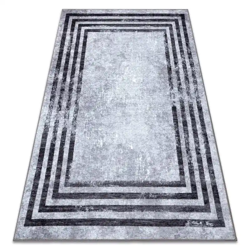 Subito Disponibile Tappeto lavabile MIRO .805 Geometrico, linee antiscivolo - grigio