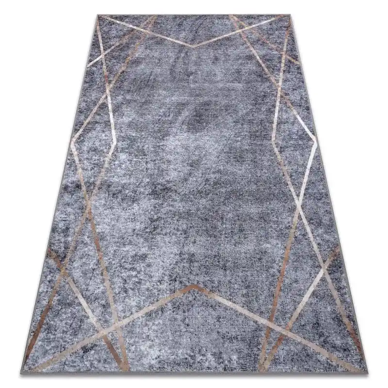 Tappeto lavabile MIRO .809 Geometrico antiscivolo - grigio Prezzo Conveniente