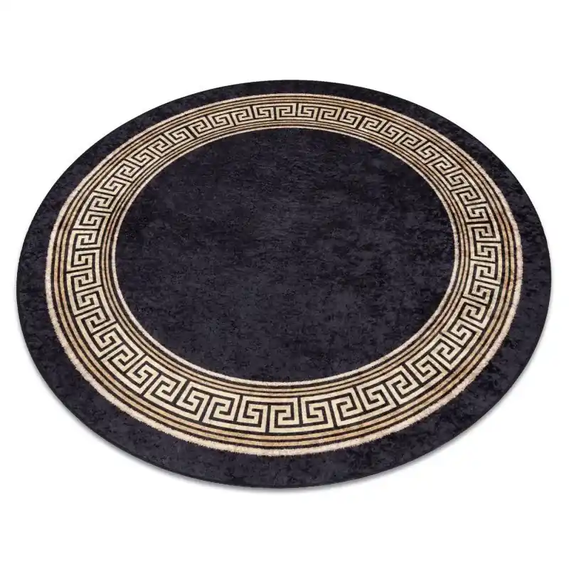 Offerta Del Giorno Tappeto lavabile MIRO .806 cerchio Greco antiscivolo - nero / oro