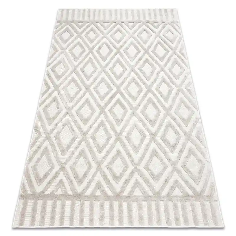 Popolare Tappeto SANTO SISAL 58377 diamanti, géométrique, zigzag beige