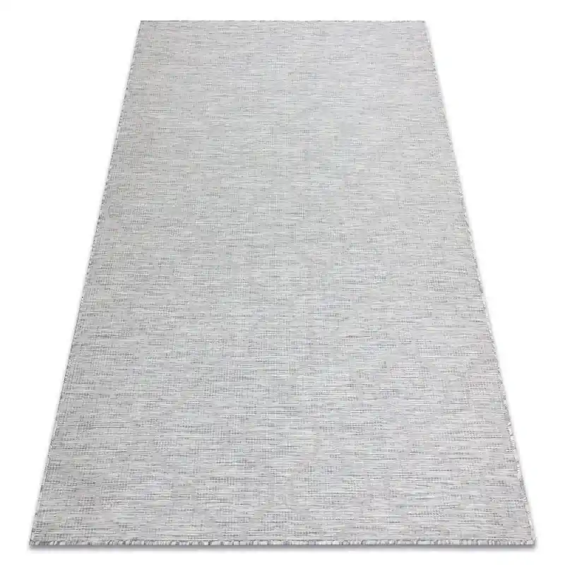 Prezzo Scontato Tappeto SISAL PATIO marocco trifoglio Trellis tessuto piatto grigio / beige