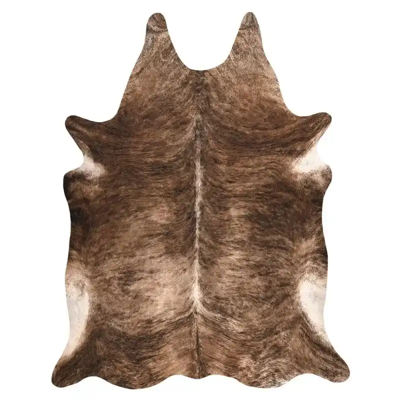 Economico Tappeto Imitazione pelle di bovino, Mucca G5068-1 Pelle Marrone