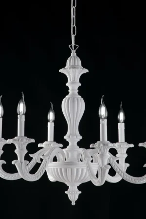 Acquista Ora Lampadario moderno classico in legno con 6 bracci - 40W - IP20