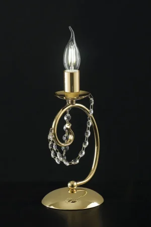 Abat Jour classica in metallo con strass in cristallo - 40W - IP20 Reso Gratuito