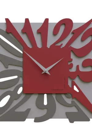 Consegna Rapida Orologio da parete moderno in legno quadrato con numeri design particolare
