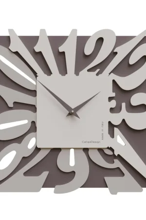 Offerta Lampo Orologio da parete moderno in legno quadrato con numeri design particolare