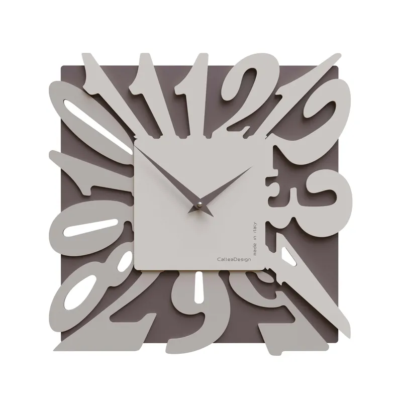 Offerta Lampo Orologio da parete moderno in legno quadrato con numeri design particolare