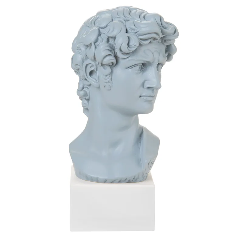 Busto di David piccolo in stile moderno in varie colorazioni con base Offerta Limitata