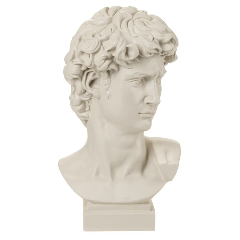 Busto di David grande in stile moderno in vari colori con base Reso Gratuito