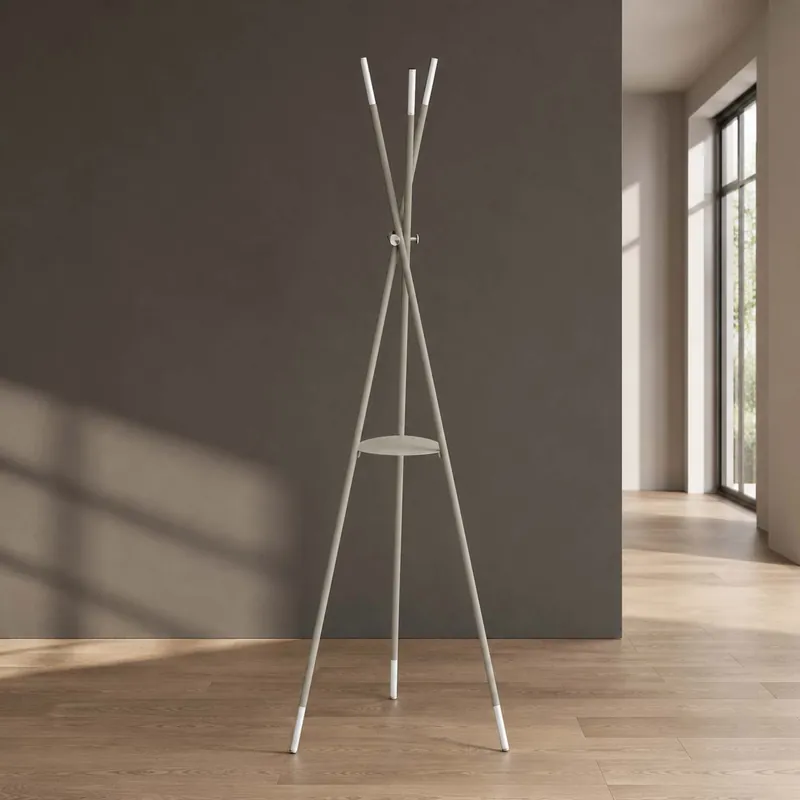 Attaccapanni da terra design moderno con treppiede in acciaio per ingresso Di Tendenza