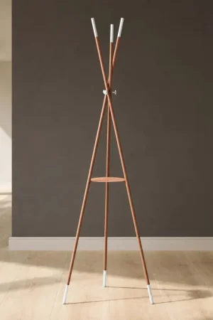 Attaccapanni da terra elegante per ingresso con struttura treppiede in acciciao Professionale