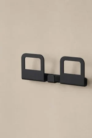 Must-Have Appendiabiti da parete per ingresso in acciaio con 2 ganci