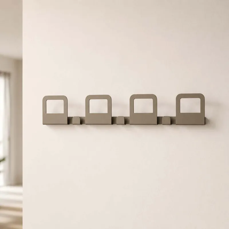 Appendiabiti da parete in acciaio dal design moderno con 4 ganci A Buon Prezzo