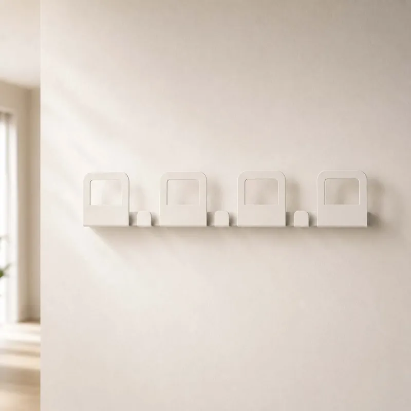 Appendiabiti da parete lineare in stile moderno con 4 ganci Must-Have