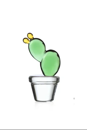 Fermacarte moderno cactus in vetro Popolare