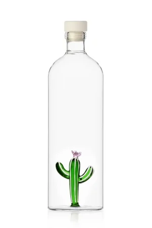Bottiglia in vetro con decorazione interna cactus Miglior Prezzo