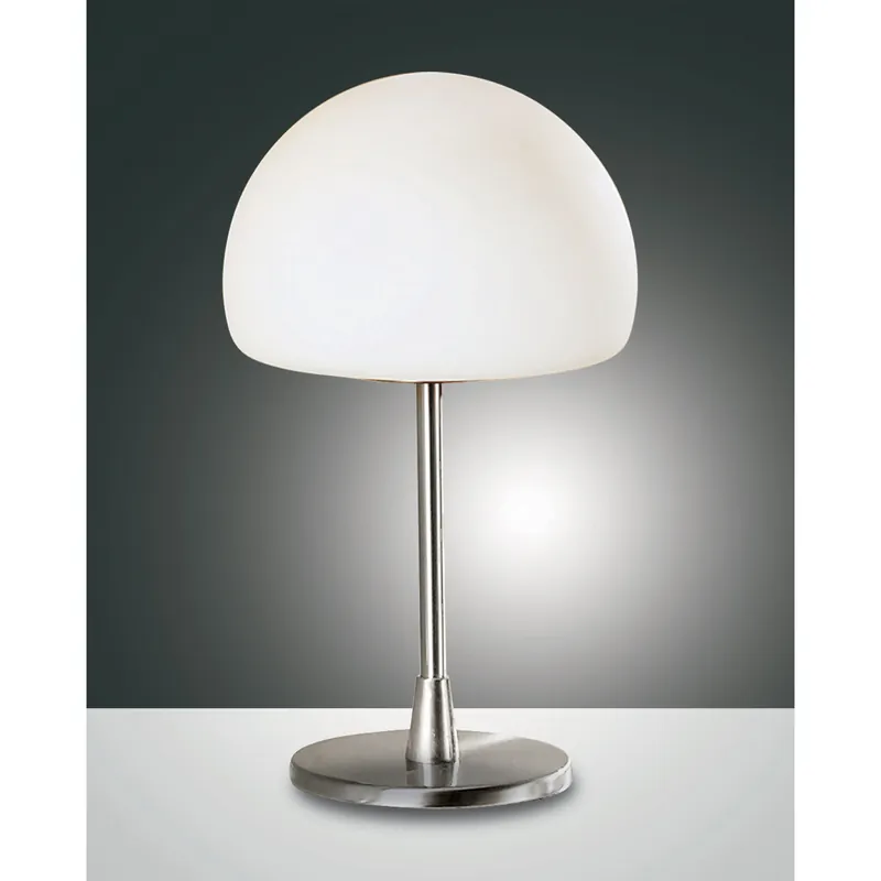 Lampada da comodino con struttura in metallo e diffusore in vetro design moderno - 33W - IP20 Prezzo Ridotto