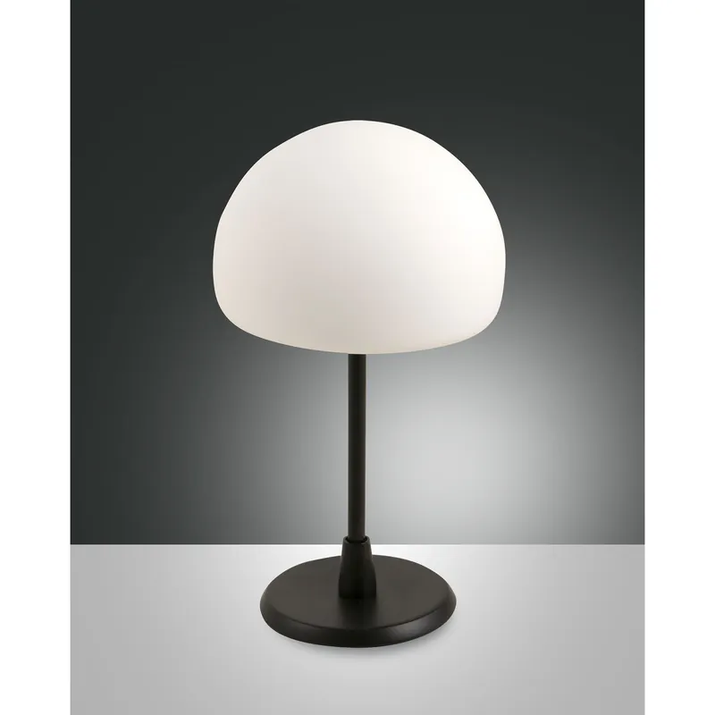 Lampada da comodino con struttura in metallo e diffusore in vetro design moderno - 33W - IP20 Subito Disponibile