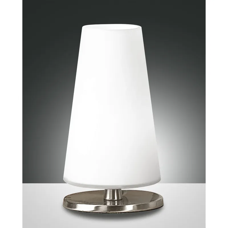 Lampada da comodino in metallo con paralume in vetro dal design moderno - 33W - IP20 Esclusivo