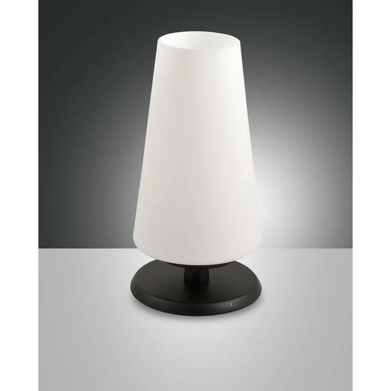 Super Prezzo Lampada da comodino in metallo con paralume in vetro dal design moderno - 33W - IP20