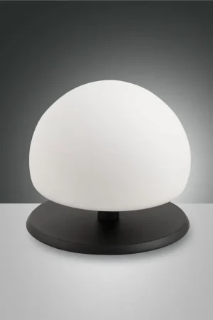 Abatjour con struttura in metallo e paralume in vetro soffiato in stile moderno - 33W - IP20 Spedito Oggi