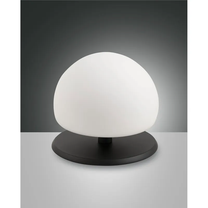 Abatjour con struttura in metallo e paralume in vetro soffiato in stile moderno - 33W - IP20 Spedito Oggi