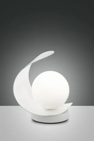 Abatjour a LED con struttura in metallo e paralume in vetro dal design moderno - 6W - Lumen 540 - 3000k Luce Calda - IP20 Ordina Subito