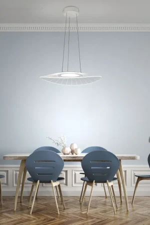 Vendita Finale Lampada a sospensione piccola a LED con struttura in metallo dal design moderno - 24W - Lumen 2160 - 3000k Luce Calda - IP20