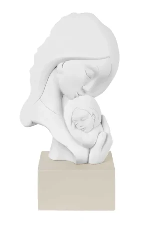 Vendita Finale Scultura da tavolo con base in marmorino raffigurazione della maternità