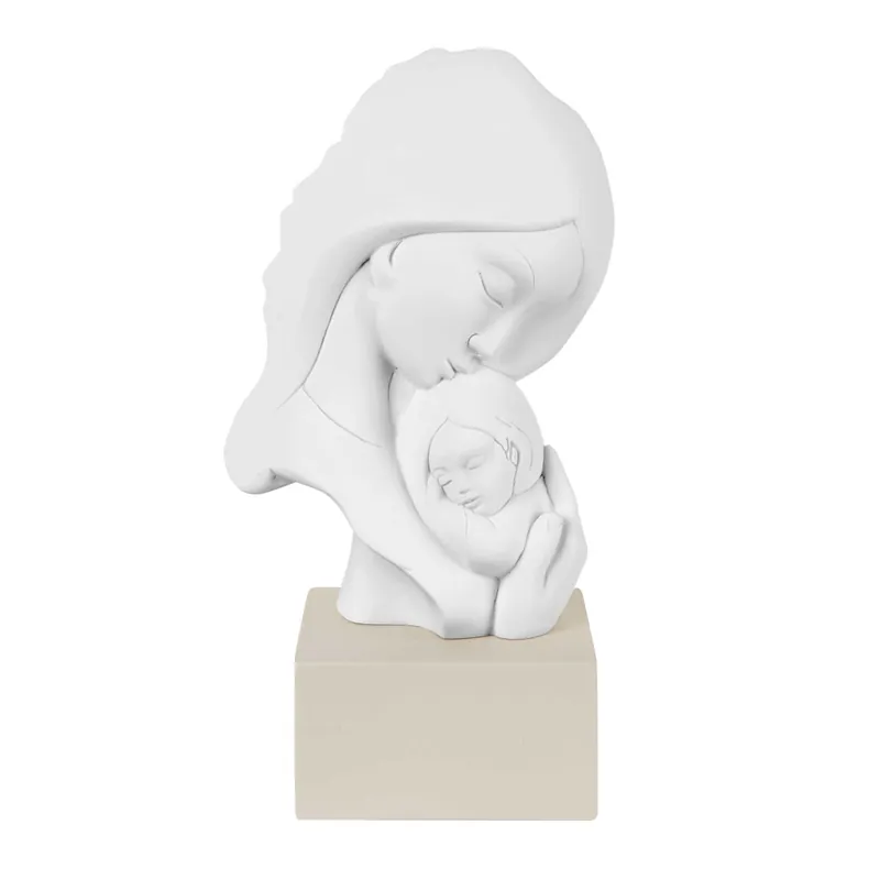 Vendita Finale Scultura da tavolo con base in marmorino raffigurazione della maternità