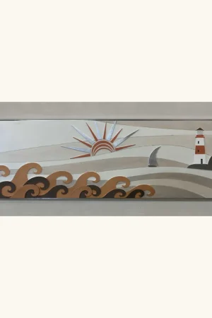 Ultima Occasione Quadro in legno con cornice in stile marinaro contemporaneo 155x65