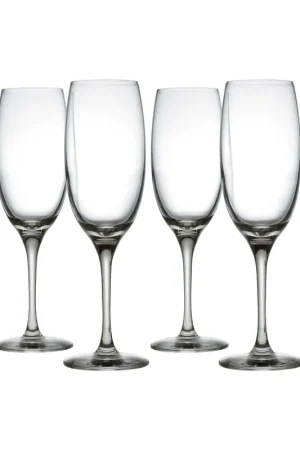 Ultima Occasione Set di 4 bicchieri per spumanti e champagne in vetro cristallino